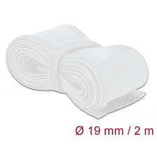  DeLock Braided Sleeving with Hook-and-Loop Fastener 2mx19mm White kábel és adapter
