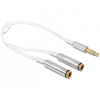DELOCK Cable Audio Stereo jack male 3.5mm > 2 x S