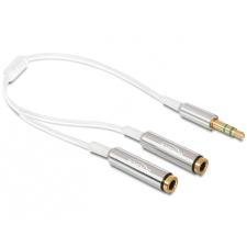 DELOCK Cable Audio Stereo jack male 3.5mm &gt; 2 x S audió/videó kellék, kábel és adapter