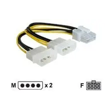 DELOCK Cable PCI Express power supply 8pin > 2x 5.25 kábel és adapter