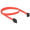 DELOCK Cable SATA 3 Gb/s receptacle straight > SATA receptacle upwards angled 50cm Red (84220)
