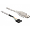 DELOCK Cable USB 2.0-A male to pin header