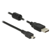 DELOCK Cable USB 2.0 Type-A male > USB 2.0 Mini-B male 3m Black 84915