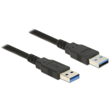 DELOCK Cable USB 3.0 Type-A male &gt; USB 3.0 Type-A male 1m Black kábel és adapter