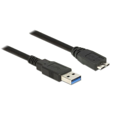 DELOCK Cable USB 3.0 Type-A male &gt; USB 3.0 Type Micro-B male 1.5m black kábel és adapter