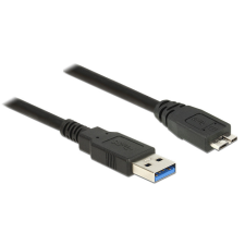 DELOCK Cable USB 3.0 Type-A male &gt; USB 3.0 Type Micro-B male 1,5m Black kábel és adapter