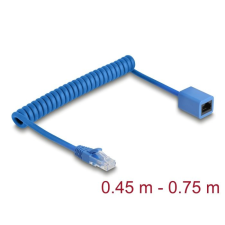DELOCK CAT6 U-UTP Patch Cable 0,75m Blue 90364 kábel és adapter