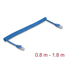 DELOCK CAT6 U-UTP Patch Cable 1,8m Blue 90362 kábel és adapter