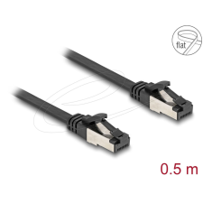 DELOCK CAT8.1 Patch Cable 0,5m Black kábel és adapter