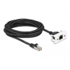 DELOCK Cat.6A hálózat kibővítő kábel Easy 45 modulhoz S/FTP RJ45 apa - RJ45 anya, 1 m, fekete
