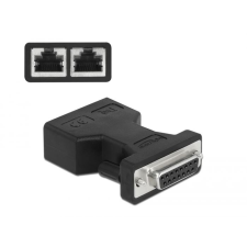 DELOCK D-Sub 15 tűs anya 2 db. RJ45 anya adapter (66806) (DE66806) kábel és adapter