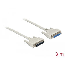 DELOCK D-Sub 25-ös soros kábel, dugó-hüvely, 3 m kábel és adapter