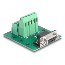 DELOCK D-Sub 9 tűs anya - Terminal Block DIN sínhez (66908) (66908) kábel és adapter