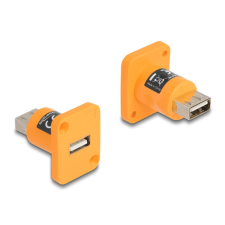  Delock D-típusú Modul A-típusú USB 2.0 csatlakozós anya anya narancssárga egyéb hálózati eszköz
