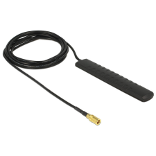 DELOCK DAB+ DVB-T2 antenna SMB dugó 20 dBi aktív mindenirányú fekete öntapadós rögzítéssel egyéb hálózati eszköz