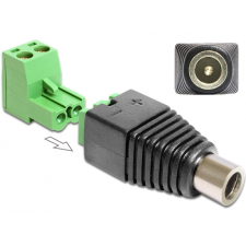 DELOCK DC 2.5 x 5.5 mm anya &gt; Terminal Block 2 pin adapter, 2 részes kábel és adapter