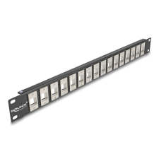 DELOCK Delock 19 16 portos fekete Keystone Patch Panel 1U egyéb hálózati eszköz