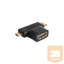 DELOCK Delock 65446 HDMI-A anya &gt; HDMI-C + HDMI-D apa adapter kábel és adapter