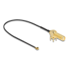 DELOCK Delock Antenna kábel SMA 90 PCB anya válaszfali csatlakozóval apa I-PEX Inc., MHF I-dugó 1.13 25 cm menethossz 15 mm