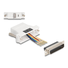 DELOCK Delock D-Sub 25-tűs dugó RJ45 anya összekötő adapter fehér kábel és adapter