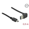 DELOCK DeLock EASY-USB 2.0 Type-A male angled up / down > USB 2.0 Type Mini-B male cable 0,5m Black