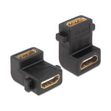 DELOCK Delock HDMI A anya > anya adapter, csavarhellyel, 90 -ban elforgatott kábel és adapter