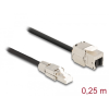 DELOCK Delock Kábel RJ45 dugasz terepen szerelhető Keystone Module RJ45 aljzathoz Cat.6A 25 cm