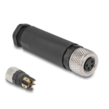 DELOCK Delock M8 Csatlakozó A-kódolású, 4 tűs anya csavarozható kapcsolat egyéb hálózati eszköz