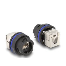 DELOCK Delock RJ45 Cat.6A beépített csatlakozó LSA kapcsolattal fekete kábel és adapter