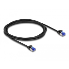 DELOCK Delock RJ45 hálózati kábel Cat.6A S/FTP vékony 2 m fekete kábel és adapter