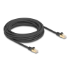 DELOCK Delock RJ45 hálózati kábel fonott borítással Cat.6A S/FTP apa - apa 7,5 m fekete
