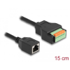 DELOCK Delock RJ45 kábel Cat.5e anya - terminal block adapter lenyomó gombbal 15 cm