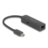 DELOCK Delock Szürke USB Type-C adapter tápellátó portos 2,5 Gigabit LAN-hez 100 watt