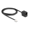DELOCK Delock Telefonkábel RJ11 apa - RJ45 anya, fekete, 2 m