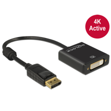 DELOCK - Displayport 1.2 - DVI M/F 4K aktív adapter - 62599 kábel és adapter