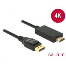 DELOCK Displayport 1.2 > High Speed HDMI-A passzív 4K 5 m fekete kábel (85319) (delock-85319) kábel és adapter
