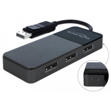 DELOCK DisplayPort 1.4 Elosztó Fekete 10cm 87737 kábel és adapter