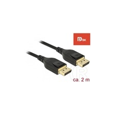 DELOCK DisplayPort 8K kábel 2m (fekete) kábel és adapter