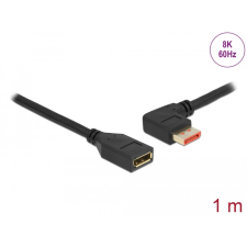 DELOCK DisplayPort bővítőkábel balra néző csatlakozódugóval - csatlakozóhüvellyel 8K 60 Hz 1 m kábel és adapter
