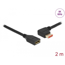 DELOCK DisplayPort bővítőkábel balra néző csatlakozódugóval - csatlakozóhüvellyel 8K 60 Hz 2 m kábel és adapter