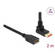 DELOCK DisplayPort bővítőkábel csatlakozódugóval 90 ívelt felfelé - csatlakozóhüvellyel 8K 60 Hz 2 kábel és adapter