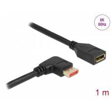 DELOCK DisplayPort bővítőkábel jobbra néző csatlakozódugóval - csatlakozóhüvellyel 8K 60 Hz 1 m kábel és adapter
