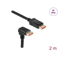 DELOCK DisplayPort cable male straight to male 90° downwards angled 8K 60 Hz 2m Black kábel és adapter