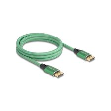 DELOCK DisplayPort kábel 16K 60 Hz 2 m zöld fém (80630) (80630) kábel és adapter