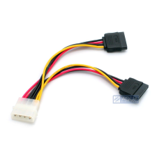 DELOCK DL60102 Cable Power 4pin male -> SATA HDD 2x (DL60102) kábel és adapter