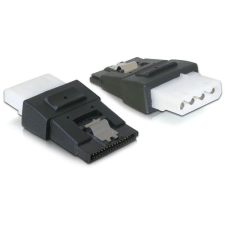 DELOCK DL65046 power 4 tűs Molex female -> SATA power 15 tűs male rögzítővel kábel és adapter