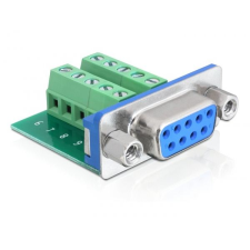 DELOCK DL65268 D-Sub 9 pin anya -> terminál blokk 10 pines adapter (DL65268) kábel és adapter