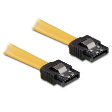 DELOCK DL82476 SATA sárga egyenes / egyenes csatl. (fémlappal) 20 cm-es összekötő kábel kábel és adapter