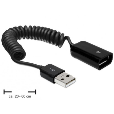DELOCK DL83163 USB2.0-A (apa/anya) hosszabbító spirál kábel (83163) kábel és adapter