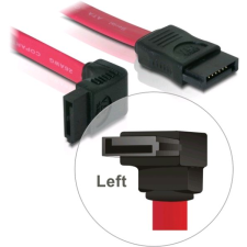 DELOCK DL84354 SATA cable 22cm left/straight (balra fordított csatlakozó) (DL84354) kábel és adapter